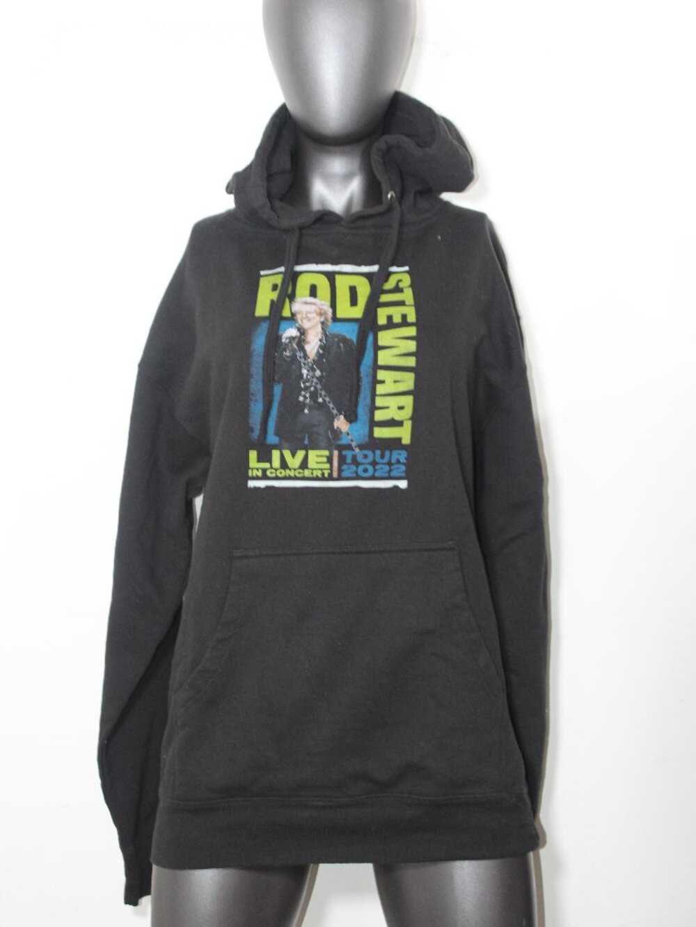 Official Rod Stewart 2022 Live in Concert Tour Graphic Hoodie - Size Medium